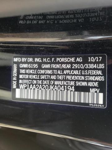 WP1AA2A20JKA04194 Porsche Cayenne 2018. Фото: 9