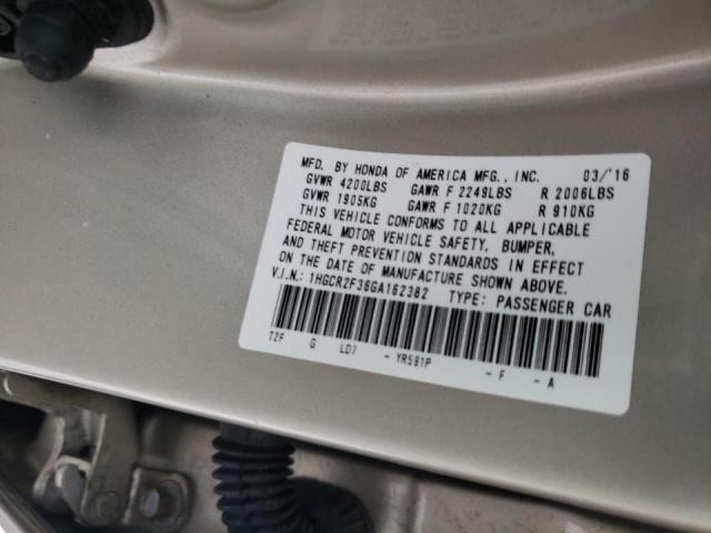 1HGCR2F36GA162382 Honda Accord Lx 2016. Фото: 9