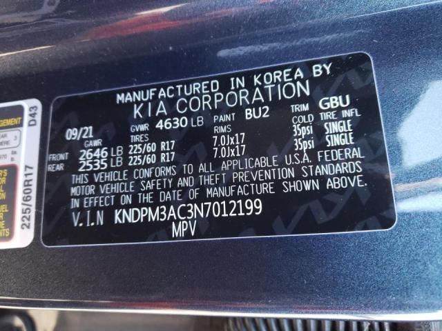 2022 KIA SPORTAGE L KNDPM3AC3N7012199