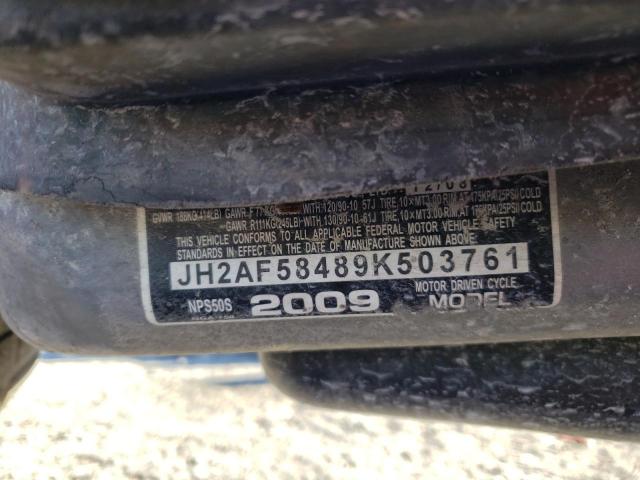 2009 HONDA NPS50 S JH2AF58489K503761