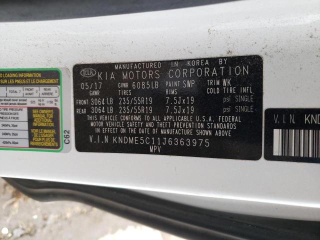 2018 KIA SEDONA SXL KNDME5C11J6363975
