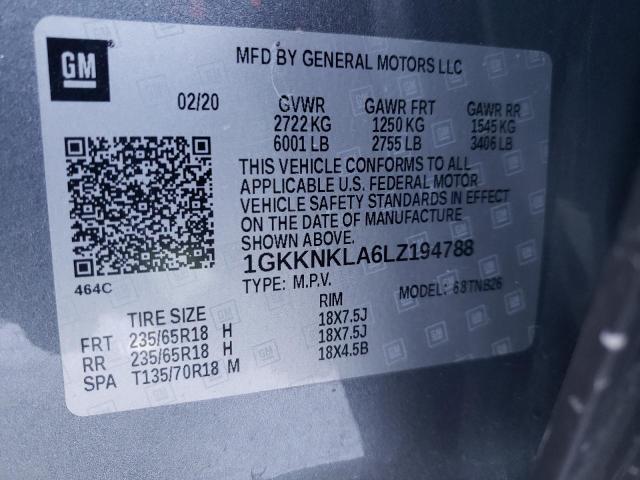 2020 GMC ACADIA 1GKKNKLA6LZ194788