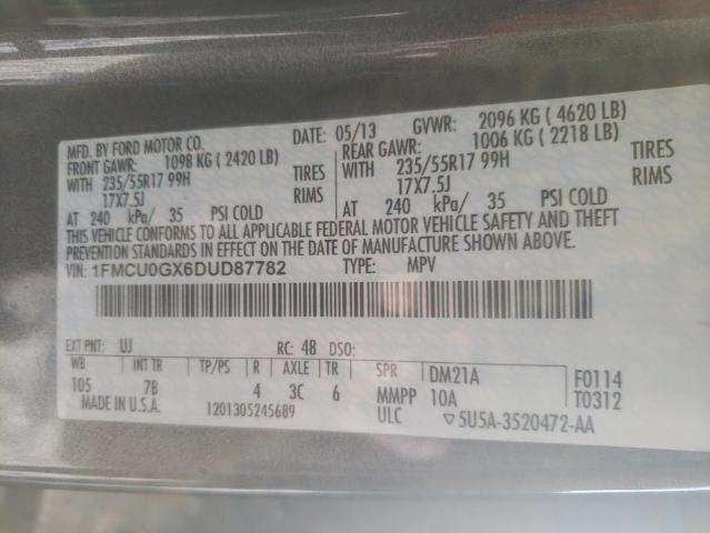1FMCU0GX6DUD87782 Ford Escape Se 2013. Фото: 9