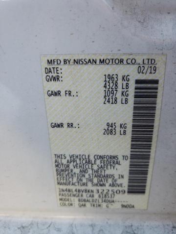 2019 NISSAN ALTIMA S - 1N4BL4BV8KN322509