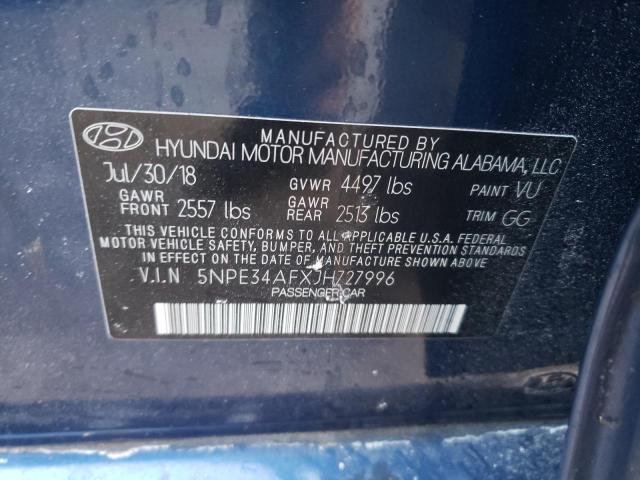 5NPE34AFXJH727996 Hyundai Sonata Spo 2018. Фото: 9
