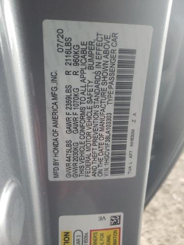 2020 HONDA ACCORD SPO 1HGCV1F38LA103303
