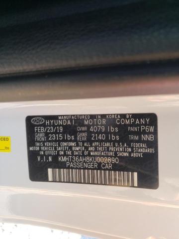 2019 HYUNDAI VELOSTER N KMHT36AH8KU002890