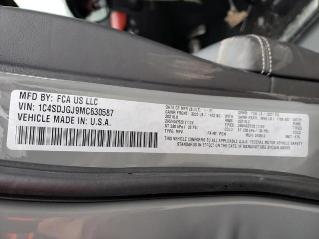 2021 DODGE DURANGO SR 1C4SDJGJ9MC630587