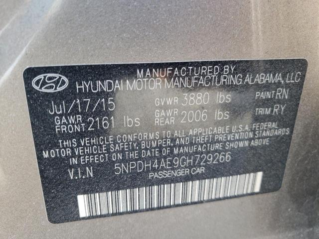 2016 HYUNDAI ELANTRA SE 5NPDH4AE9GH729266
