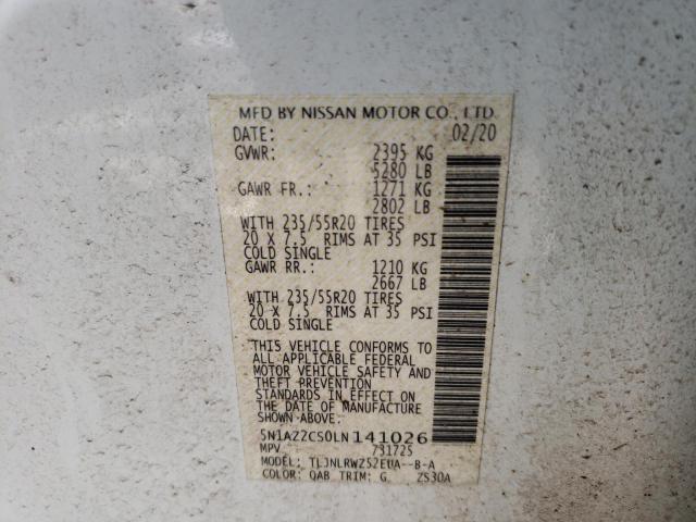 2020 NISSAN MURANO SL 5N1AZ2CS0LN141026