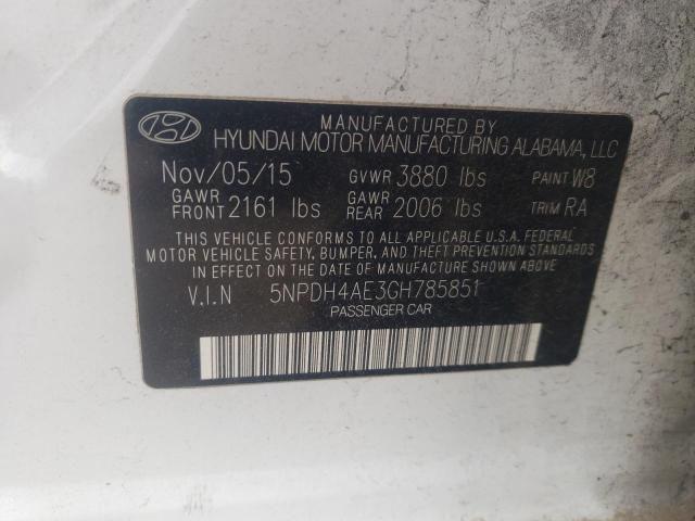 5NPDH4AE3GH785851 Hyundai Elantra Se 2016. Фото: 9