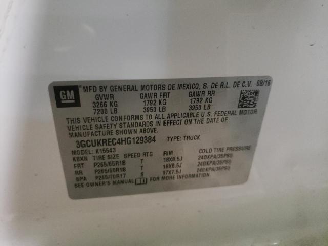 3GCUKREC4HG129384 Chevrolet Silverado 2017. Фото: 9