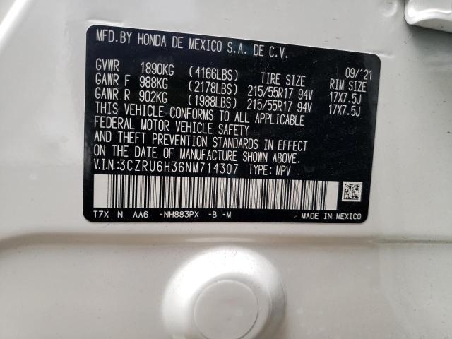 2022 HONDA HR-V LX 3CZRU6H36NM714307