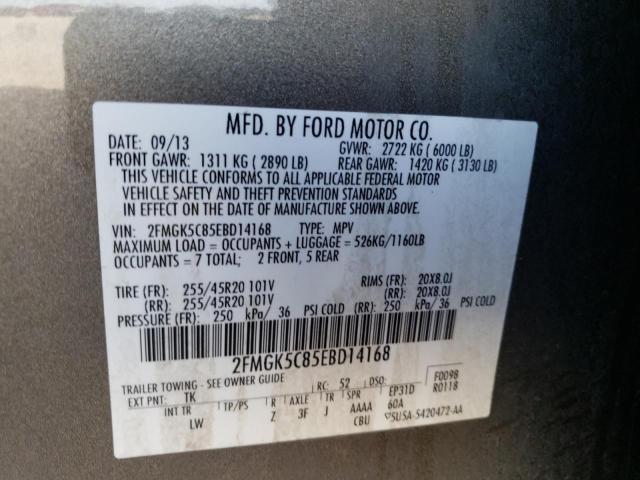 2014 FORD FLEX SEL - 2FMGK5C85EBD14168