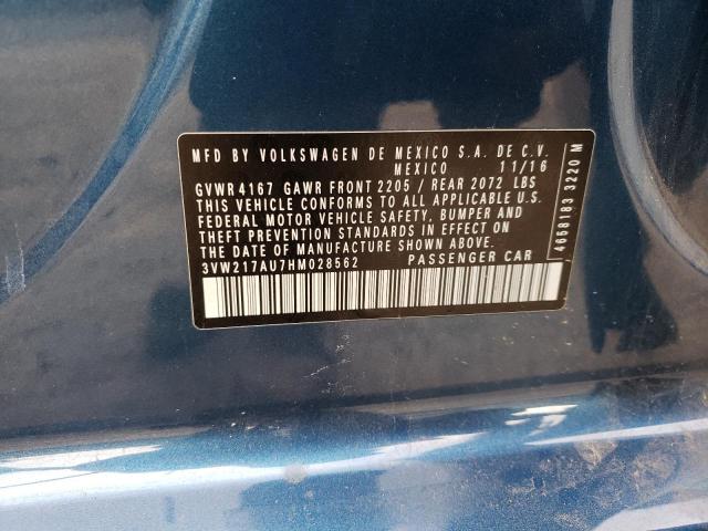 2017 VOLKSWAGEN GOLF S 3VW217AU7HM028562