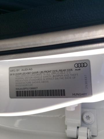 2018 AUDI A3 PREMIUM WAUAUGFF9J1088827