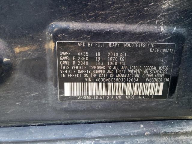 2013 SUBARU LEGACY 2.5 - 4S3BMBC68D3012684