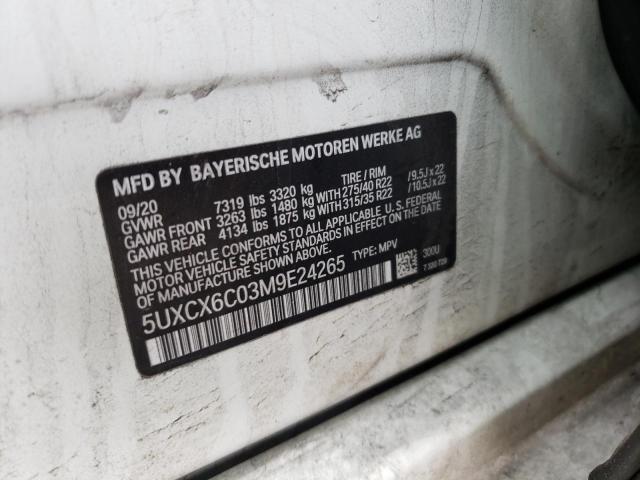 2021 BMW X7 M50I 5UXCX6C03M9E24265