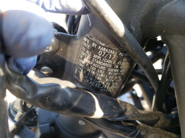 2018 KAWASAKI EX650 J JKAEXEJ11JDA02515