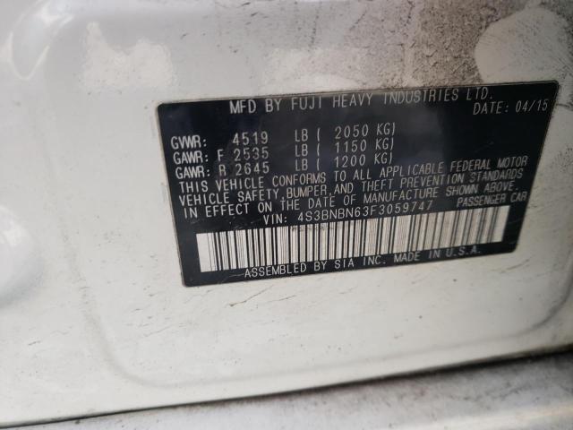 2015 SUBARU LEGACY 4S3BNBN63F3059747