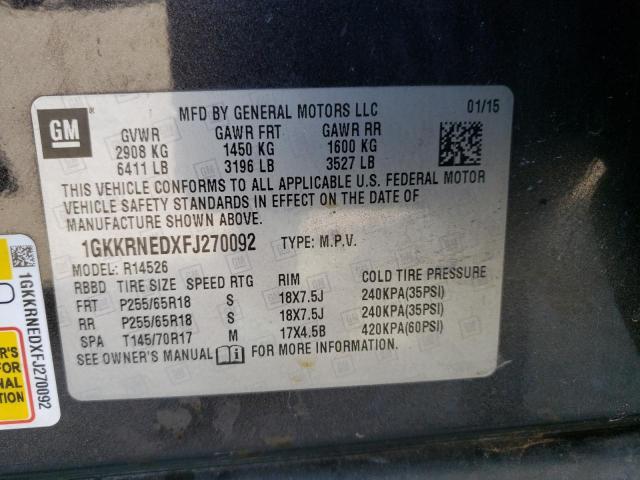 2015 GMC ACADIA ALL 1GKKRNEDXFJ270092