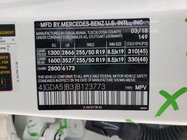 2018 MERCEDES-BENZ GLE 350 4JGDA5JB3JB123773