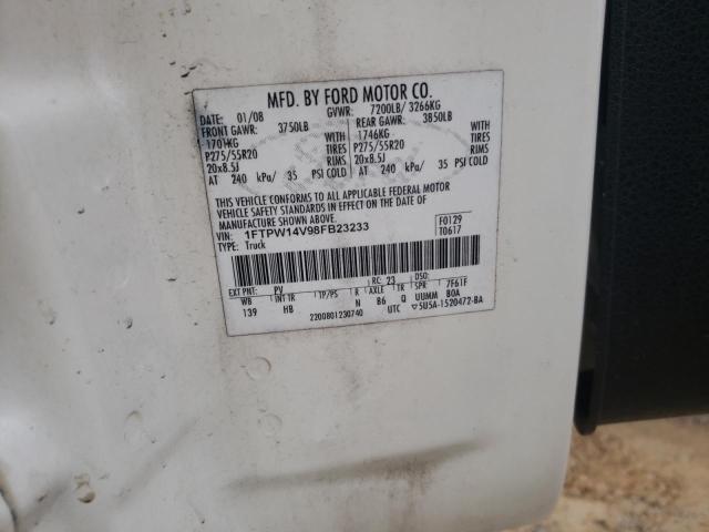 1FTPW14V98FB23233 Ford F150 Super 2008. Фото: 9