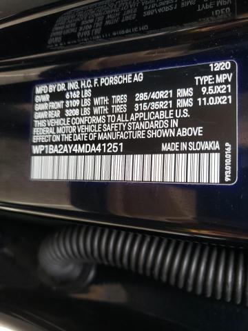 2021 PORSCHE CAYENNE CO WP1BA2AY4MDA41251
