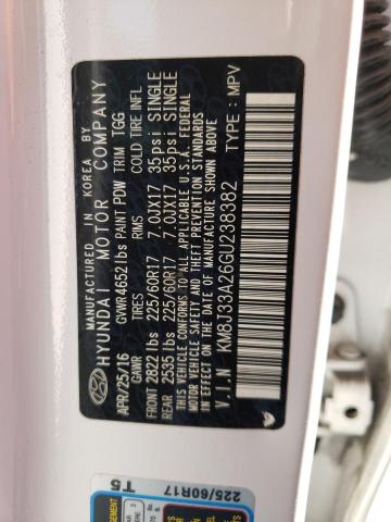 2016 HYUNDAI TUCSON LIM KM8J33A26GU238382