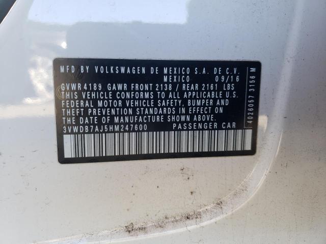 2017 VOLKSWAGEN JETTA SE - 3VWDB7AJ5HM247600