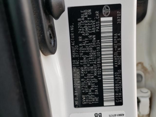 2020 TOYOTA AVALON LIM 4T1D21FB8LU019334