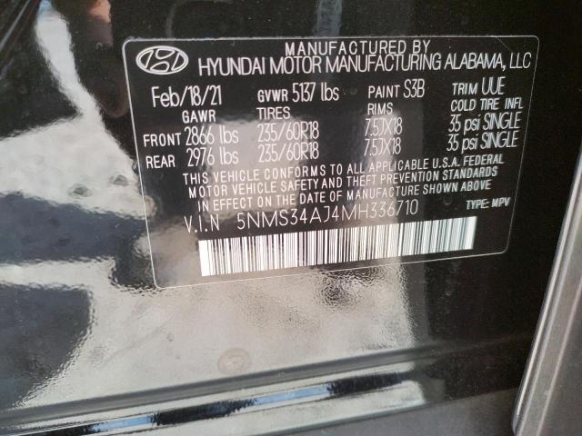 2021 HYUNDAI SANTA FE S 5NMS34AJ4MH336710