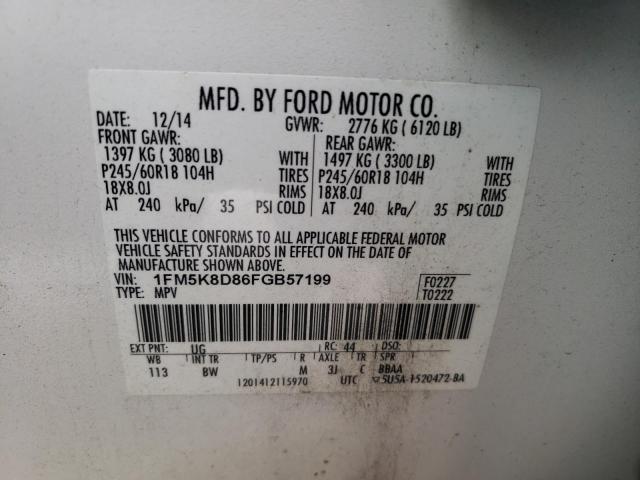2015 FORD EXPLORER X 1FM5K8D86FGB57199