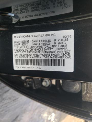 1HGCV1F1XJA258995 Honda Accord Lx 2018. Фото: 9