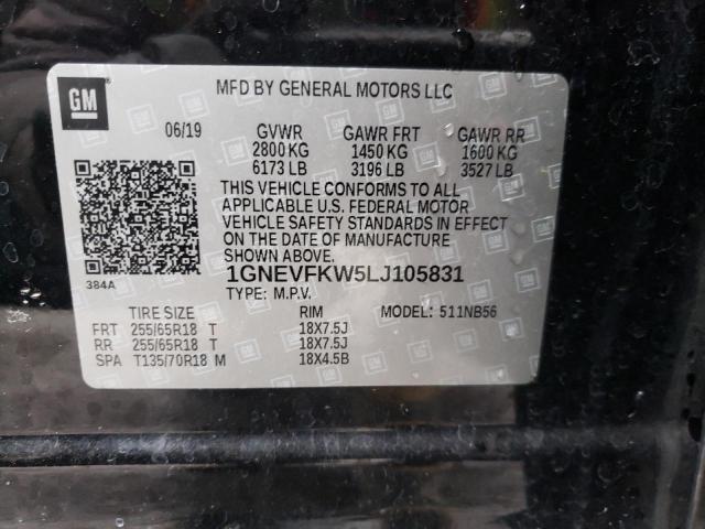 2020 CHEVROLET TRAVERSE L 1GNEVFKW5LJ105831