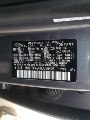 2016 HYUNDAI TUCSON LIM - KM8J3CA20GU086406