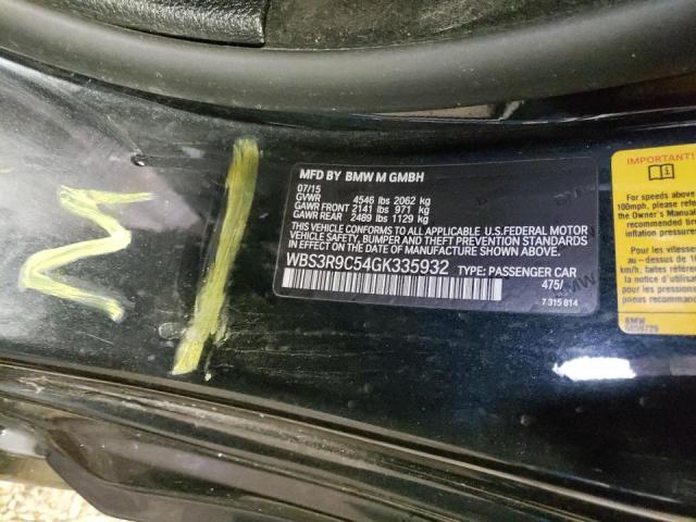 2016 BMW M4 WBS3R9C54GK335932