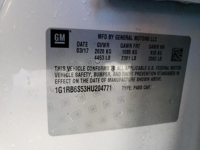 2017 CHEVROLET VOLT PREMI 1G1RB6S53HU204771