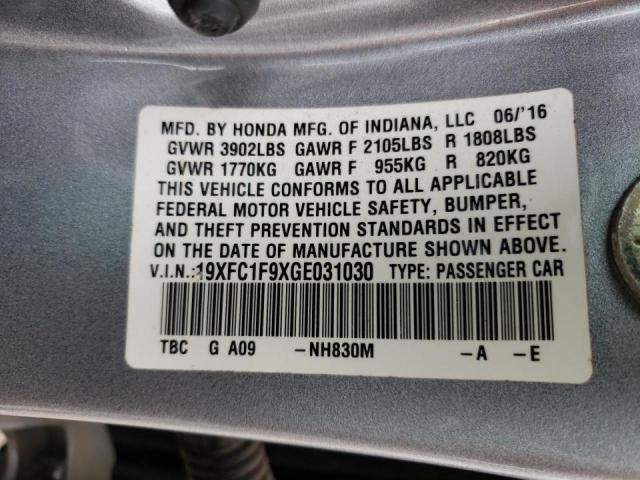 2016 HONDA CIVIC TOUR 19XFC1F9XGE031030