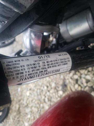 2012 YAMAHA XVS950 A JYAVN01E2CA015398