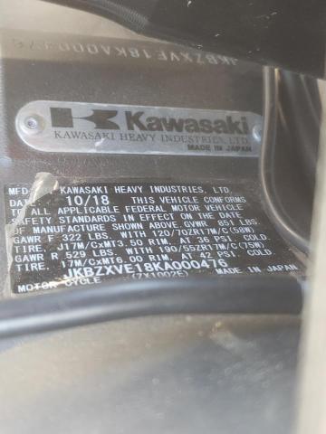 2019 KAWASAKI ZX1002 JKBZXVE18KA000476