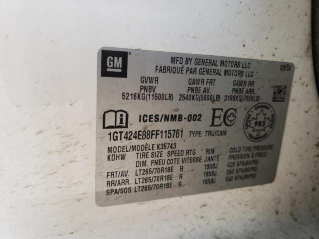2015 GMC SIERRA K35 1GT424E88FF115761