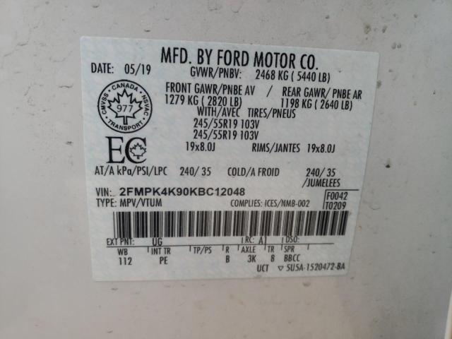 2019 FORD EDGE TITAN - 2FMPK4K90KBC12048