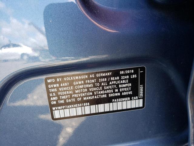 2017 VOLKSWAGEN CC R-LINE WVWFP7ANXHE501856