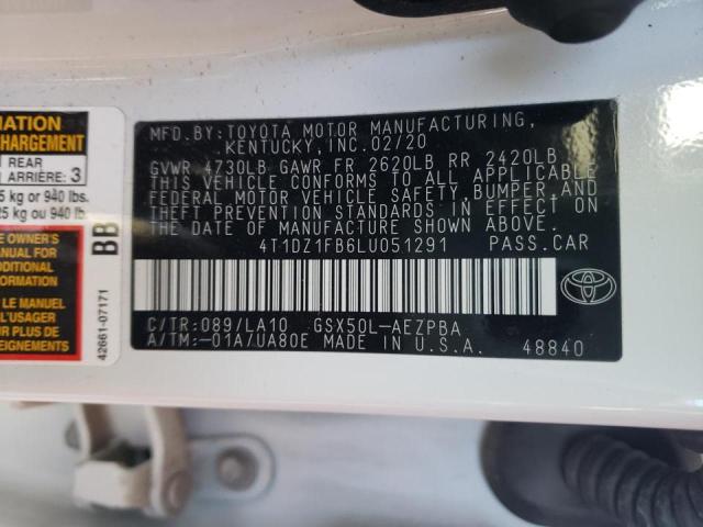 2020 TOYOTA AVALON LIM 4T1DZ1FB6LU051291