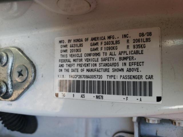 1HGCP26709A005720 Honda Accord Ex 2009. Фото: 9