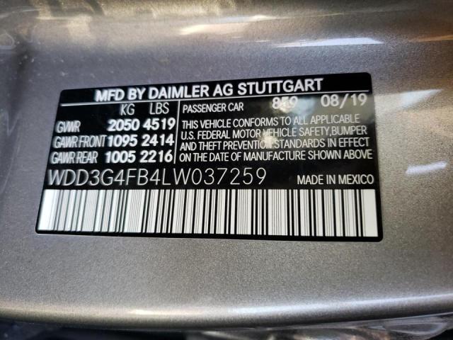 2020 MERCEDES-BENZ A 220 4MAT WDD3G4FB4LW037259