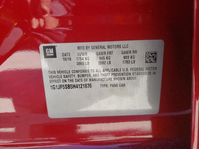 2017 CHEVROLET SONIC PREM 1G1JF5SB5H4121876