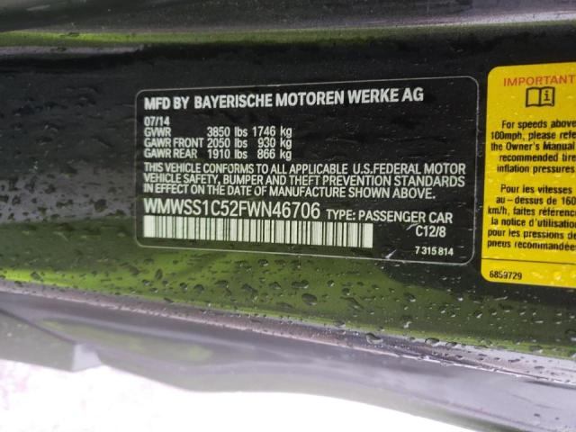 2015 MINI COOPER PAC WMWSS1C52FWN46706