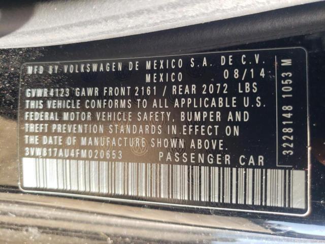 2015 VOLKSWAGEN GOLF 3VW817AU4FM020653